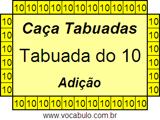 Caça Tabuada de Adição do 10