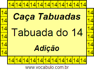 Caça Tabuada de Adição do 14