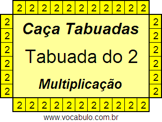 Caça Tabuada de Multiplicação do 2