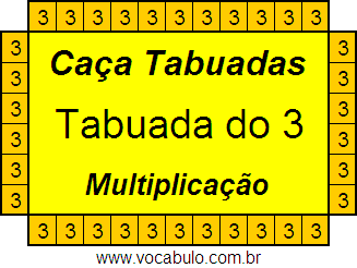 Caça Tabuada de Multiplicação do 3