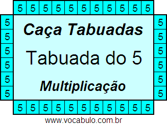 Caça Tabuada de Multiplicação do 5