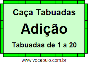 Caça Tabuada de Adição