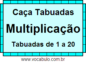 Caça Tabuada de Multiplicação