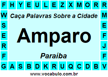 Caça Palavras Sobre a Cidade Amparo do Estado Paraíba