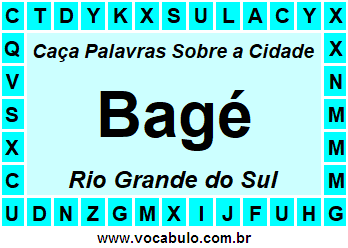 Caça Palavras Sobre a Cidade Gaúcha Bagé