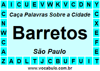 Caça Palavras Sobre a Cidade Paulista Barretos