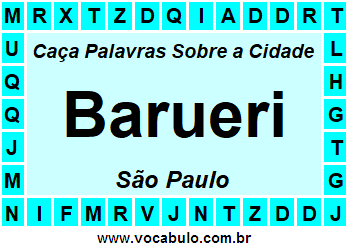 Caça Palavras Sobre a Cidade Barueri do Estado São Paulo