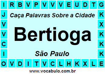 Caça Palavras Sobre a Cidade Bertioga do Estado São Paulo