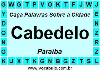 Caça Palavras Sobre a Cidade Paraibana Cabedelo