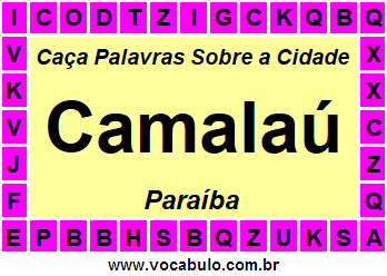 Caça Palavras Sobre a Cidade Camalaú do Estado Paraíba