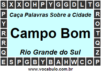 Caça Palavras Sobre a Cidade Gaúcha Campo Bom