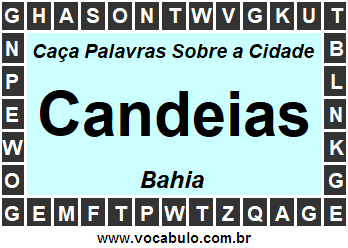Caça Palavras Sobre a Cidade Baiana Candeias