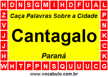 Caça Palavras Sobre a Cidade Paranaense Cantagalo