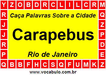 Caça Palavras Sobre a Cidade Fluminense Carapebus