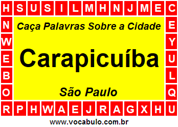 Caça Palavras Sobre a Cidade Paulista Carapicuíba