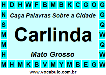Caça Palavras Sobre a Cidade Carlinda do Estado Mato Grosso