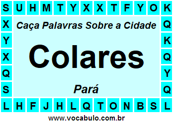 Caça Palavras Sobre a Cidade Paraense Colares