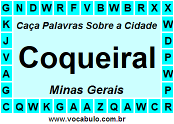 Caça Palavras Sobre a Cidade Mineira Coqueiral