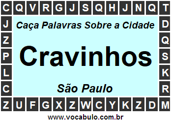 Caça Palavras Sobre a Cidade Paulista Cravinhos