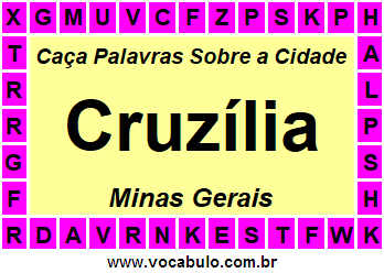 Caça Palavras Sobre a Cidade Mineira Cruzília