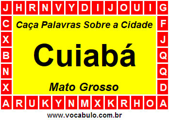 Caça Palavras Sobre a Cidade Mato-Grossense Cuiabá