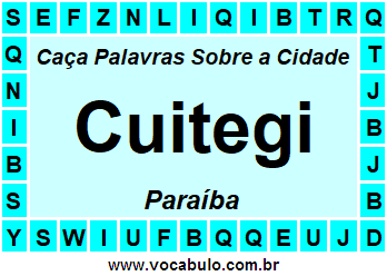 Caça Palavras Sobre a Cidade Paraibana Cuitegi