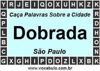 Caça Palavras Sobre a Cidade Dobrada do Estado São Paulo