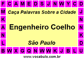 Caça Palavras Sobre a Cidade Paulista Engenheiro Coelho