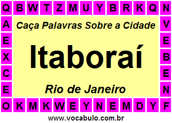 Caça Palavras Sobre a Cidade Fluminense Itaboraí