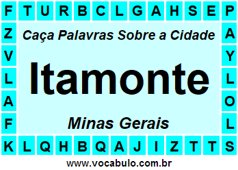 Caça Palavras Sobre a Cidade Mineira Itamonte