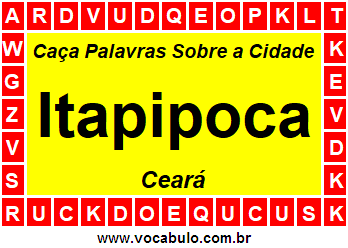 Caça Palavras Sobre a Cidade Cearense Itapipoca