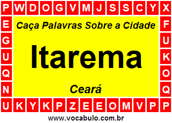 Caça Palavras Sobre a Cidade Cearense Itarema