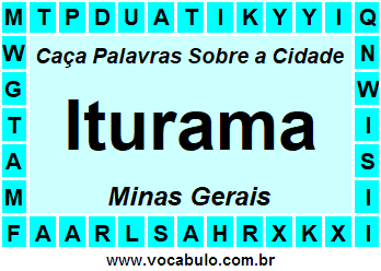 Caça Palavras Sobre a Cidade Mineira Iturama