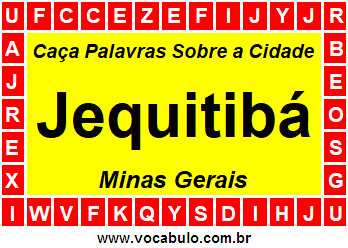 Caça Palavras Sobre a Cidade Jequitibá do Estado Minas Gerais