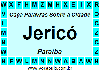Caça Palavras Sobre a Cidade Paraibana Jericó