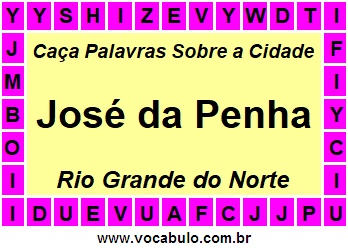 Caça Palavras Sobre a Cidade Norte Rio Grandense José da Penha
