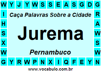 Caça Palavras Sobre a Cidade Pernambucana Jurema