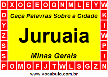 Caça Palavras Sobre a Cidade Mineira Juruaia