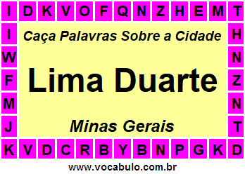 Caça Palavras Sobre a Cidade Mineira Lima Duarte