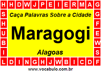 Caça Palavras Sobre a Cidade Maragogi do Estado Alagoas