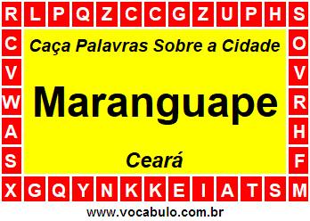 Caça Palavras Sobre a Cidade Maranguape do Estado Ceará