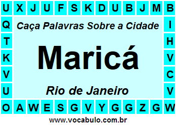 Caça Palavras Sobre a Cidade Maricá do Estado Rio de Janeiro