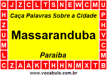 Caça Palavras Sobre a Cidade Paraibana Massaranduba