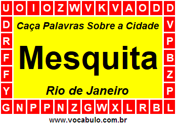 Caça Palavras Sobre a Cidade Mesquita do Estado Rio de Janeiro