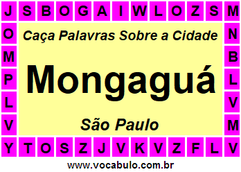 Caça Palavras Sobre a Cidade Paulista Mongaguá
