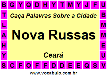 Caça Palavras Sobre a Cidade Cearense Nova Russas