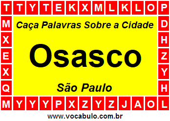 Caça Palavras Sobre a Cidade Osasco do Estado São Paulo
