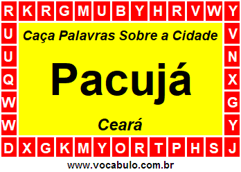Caça Palavras Sobre a Cidade Pacujá do Estado Ceará