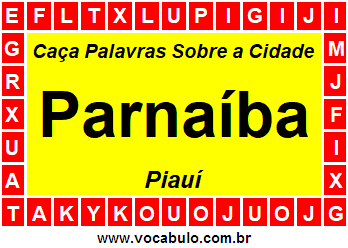 Caça Palavras Sobre a Cidade Parnaíba do Estado Piauí