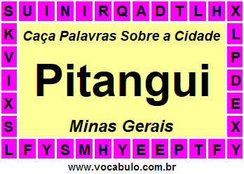 Caça Palavras Sobre a Cidade Mineira Pitangui